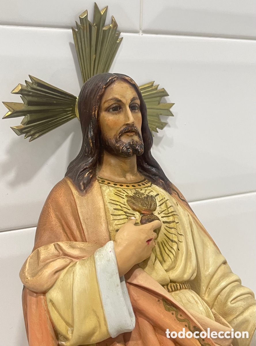 Antig&uuml;edades: ANTIGUO SAGRADO CORAZ&Oacute;N DE JES&Uacute;S DE OLOT - Foto 17