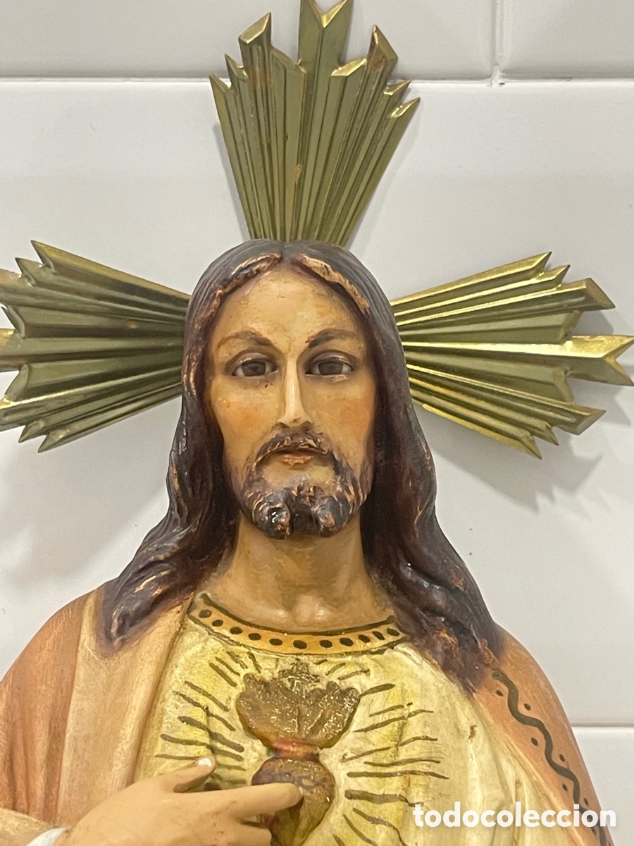 Antig&uuml;edades: ANTIGUO SAGRADO CORAZ&Oacute;N DE JES&Uacute;S DE OLOT - Foto 22