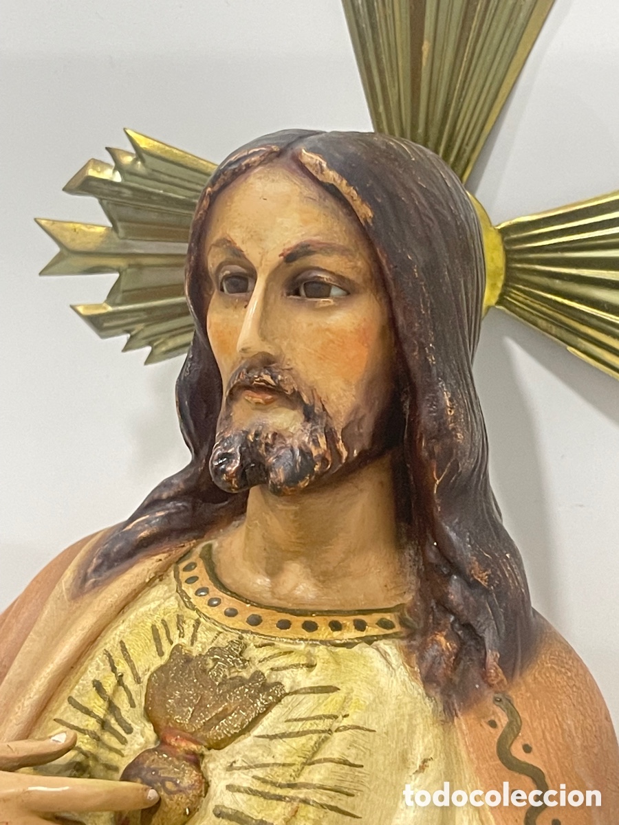 Antig&uuml;edades: ANTIGUO SAGRADO CORAZ&Oacute;N DE JES&Uacute;S DE OLOT - Foto 23