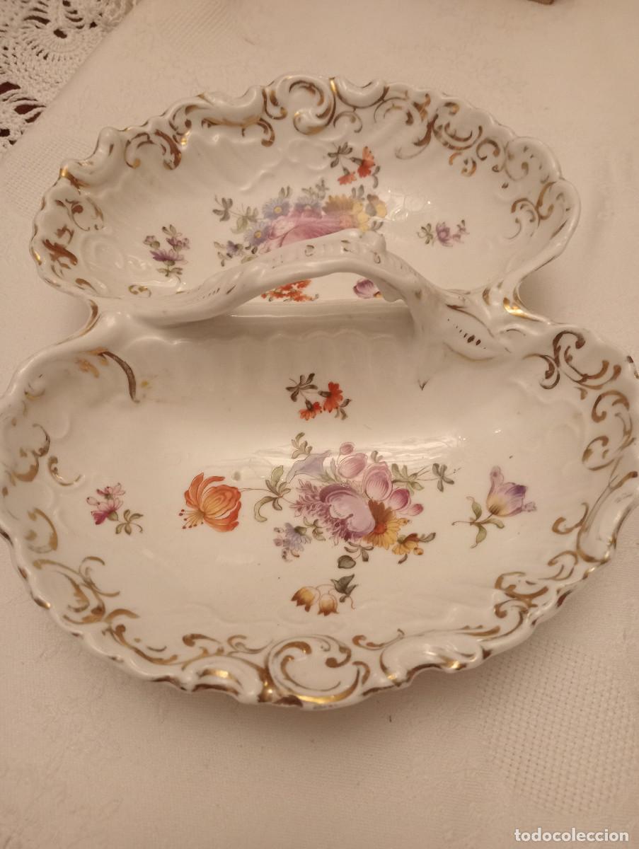 Antig&uuml;edades: CENTRO DE MESA DE PORCELANA - Foto 1