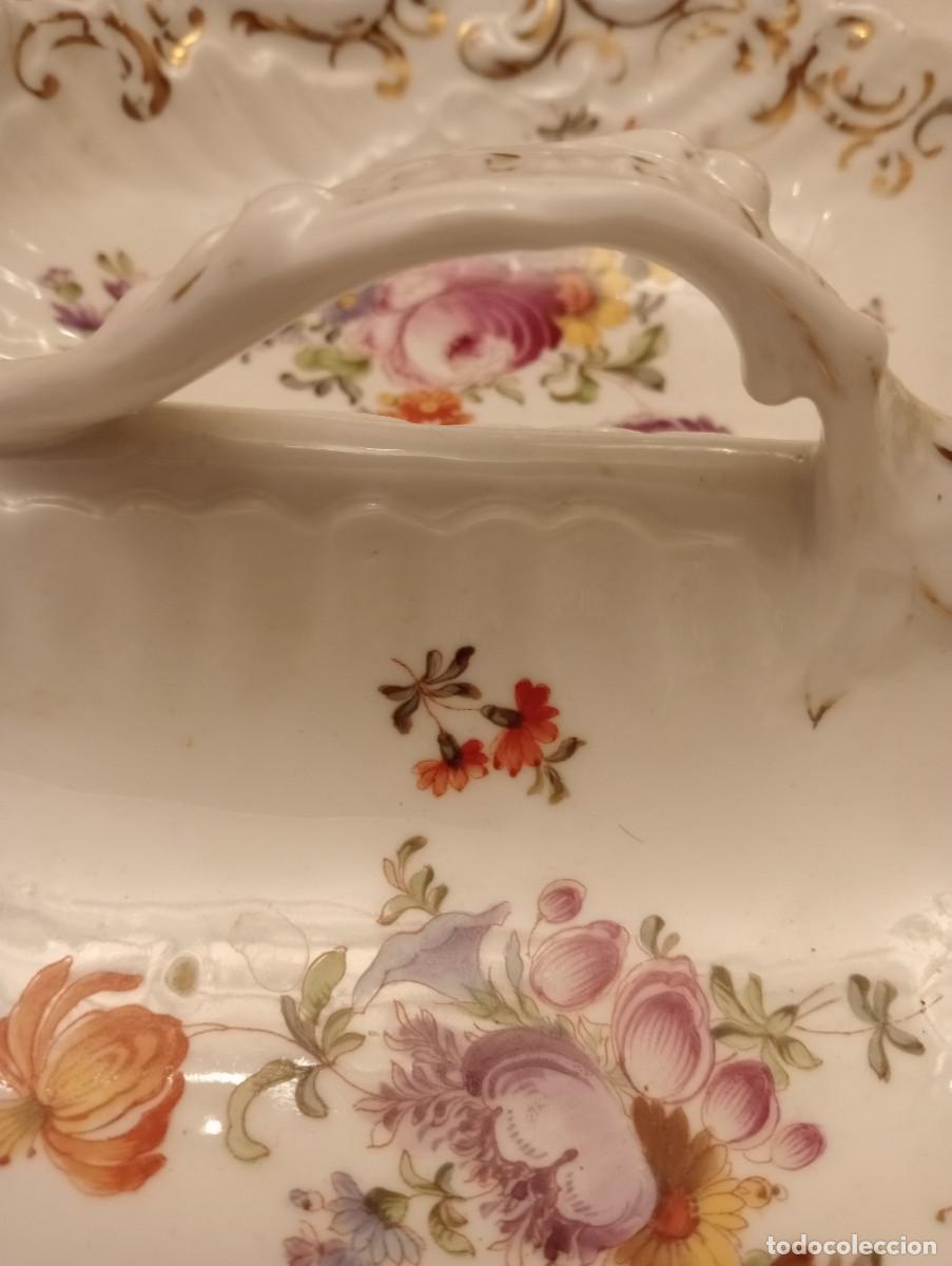 Antig&uuml;edades: CENTRO DE MESA DE PORCELANA - Foto 2