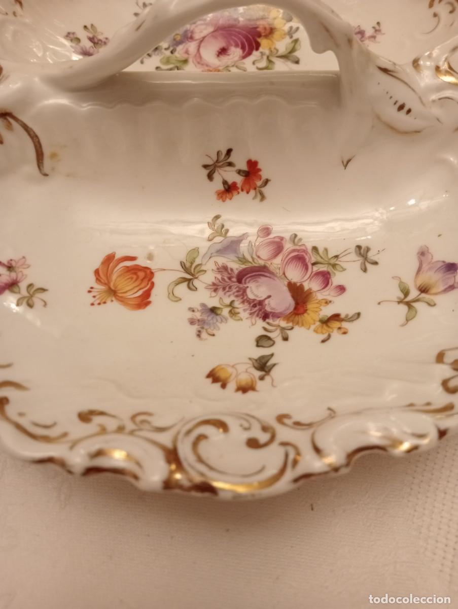Antig&uuml;edades: CENTRO DE MESA DE PORCELANA - Foto 3