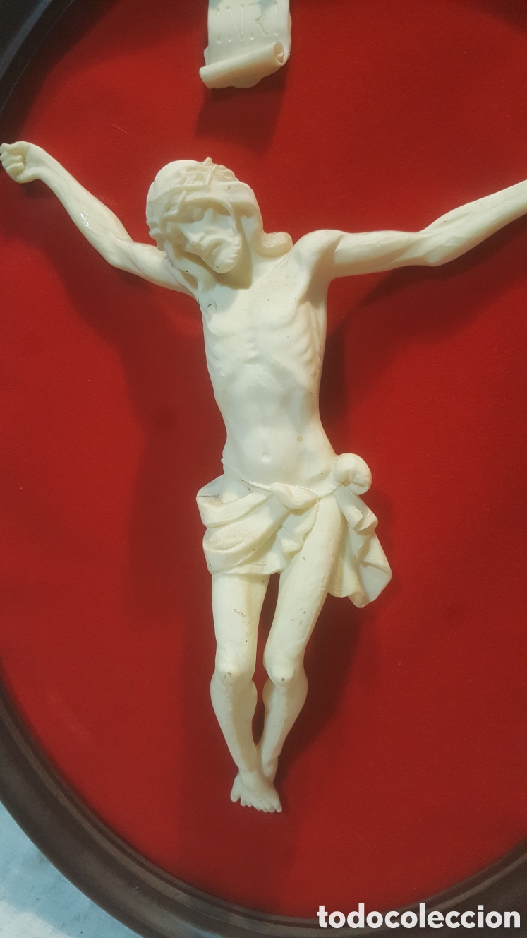 Antig&uuml;edades: CRISTO CRUCIFICADO Y ENMARCADO - Foto 3