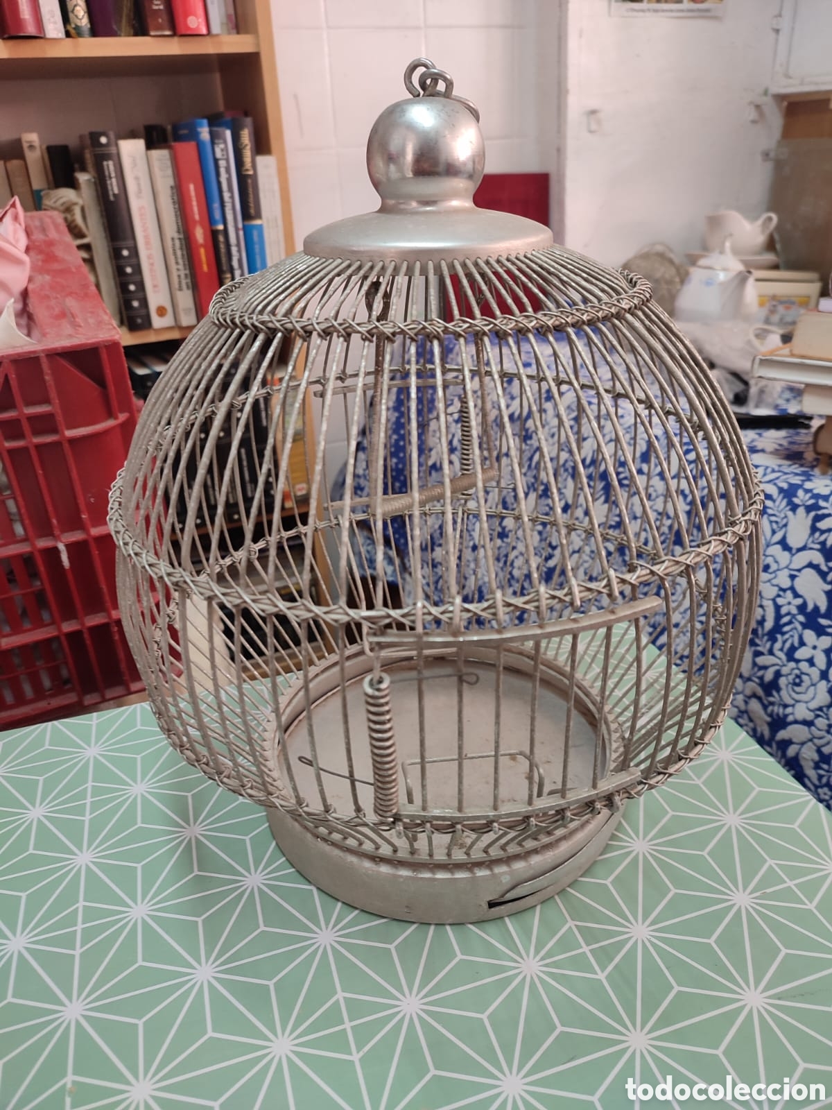 Antig&uuml;edades: Jaula vintage met&aacute;lica
