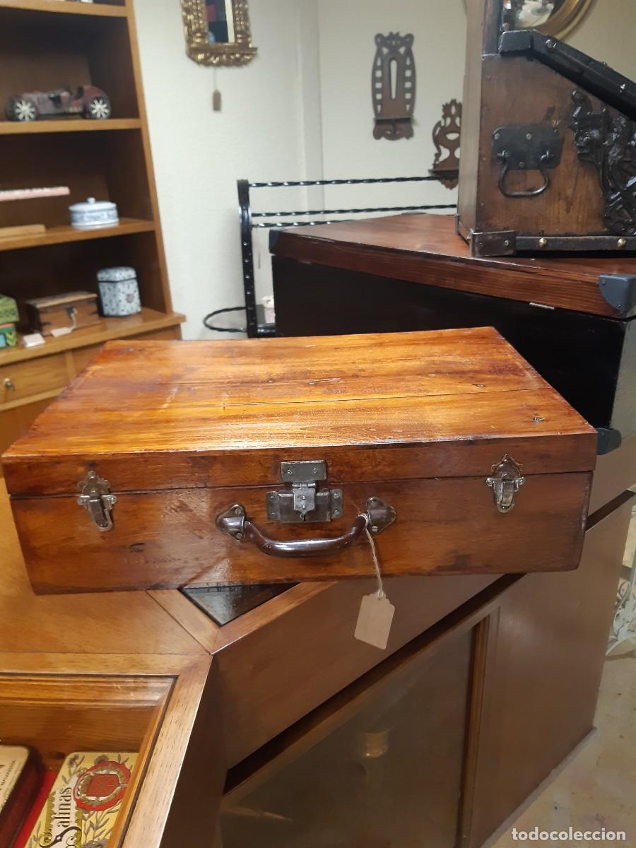 Antig&uuml;edades: MALETA ANTIGUA RESTAURADA 12 COMPARTIMENTOS - Foto 3