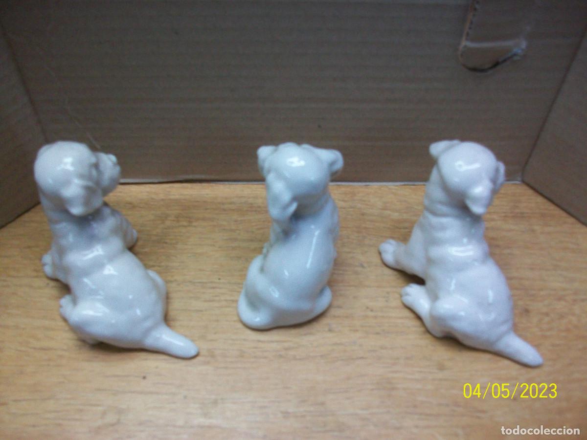 Antig&uuml;edades: LOTE DE 3 PERROS DE PORCELANA - Foto 4
