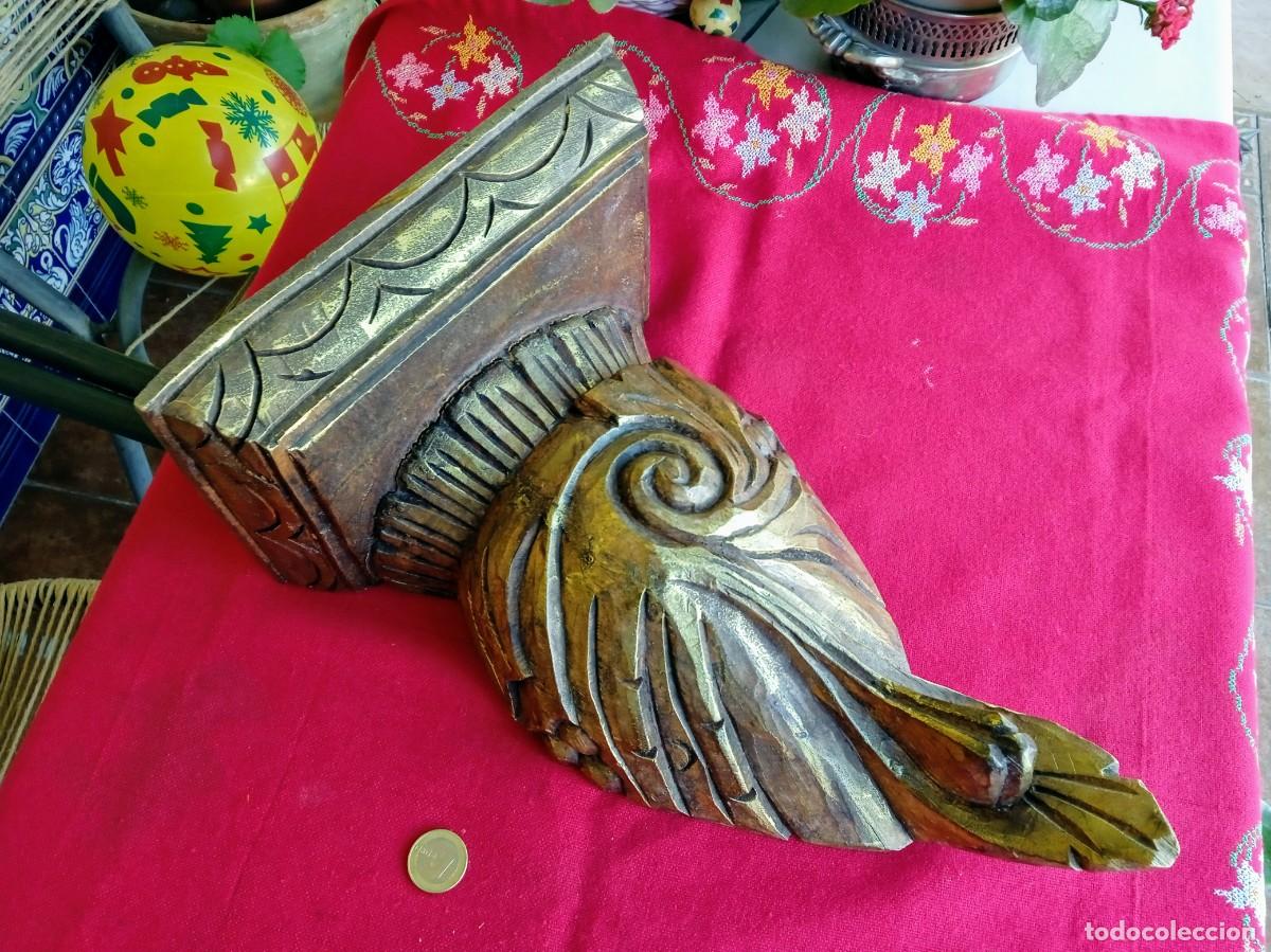 Antig&uuml;edades: M&eacute;nsula antigua de madera tallada - Foto 1