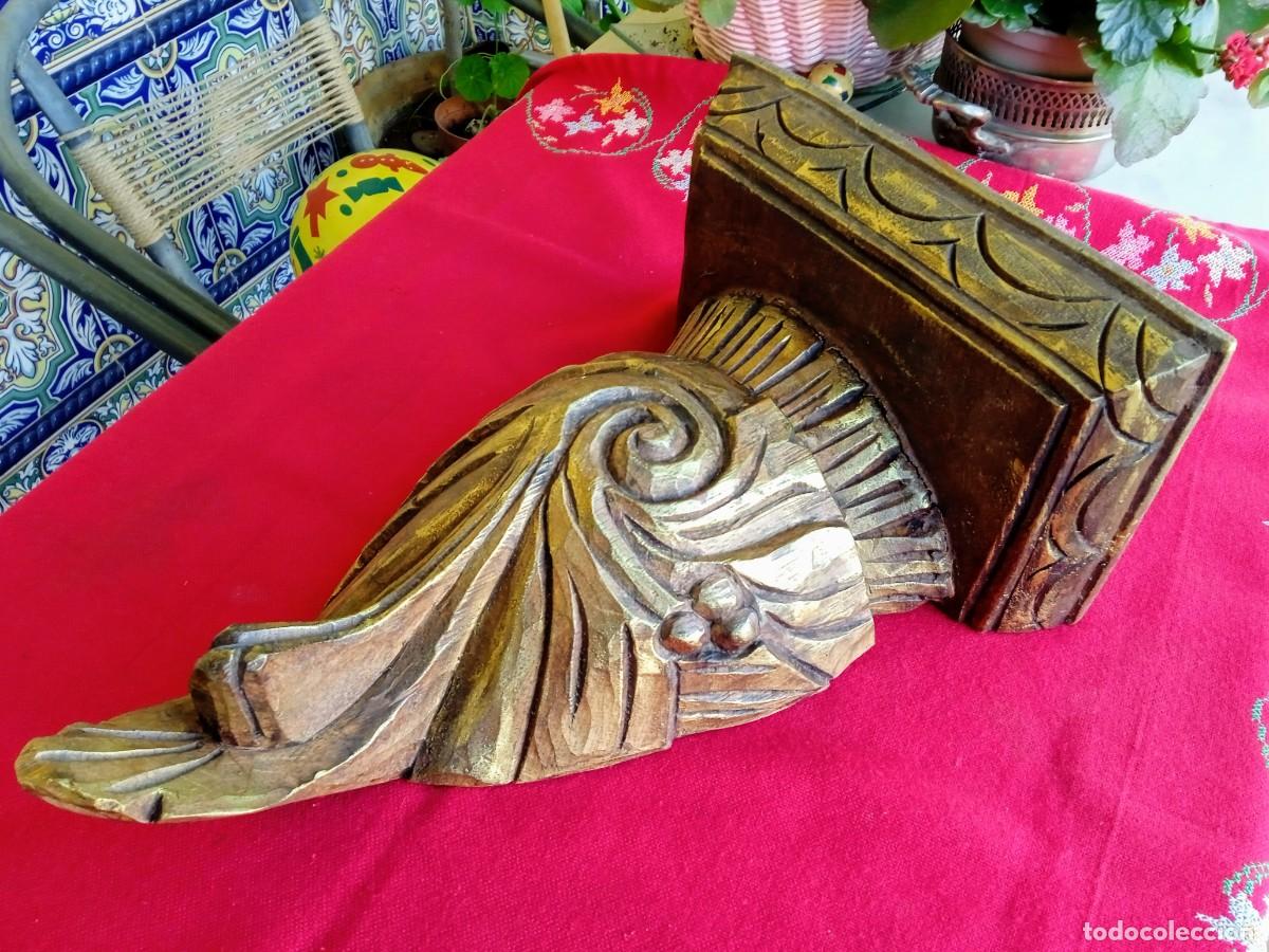 Antig&uuml;edades: M&eacute;nsula antigua de madera tallada - Foto 2
