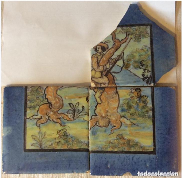 Antig&uuml;edades: AZULEJOS DE TALAVERA SIGLO XIX - Foto 3