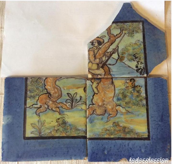 Antig&uuml;edades: AZULEJOS DE TALAVERA SIGLO XIX - Foto 4