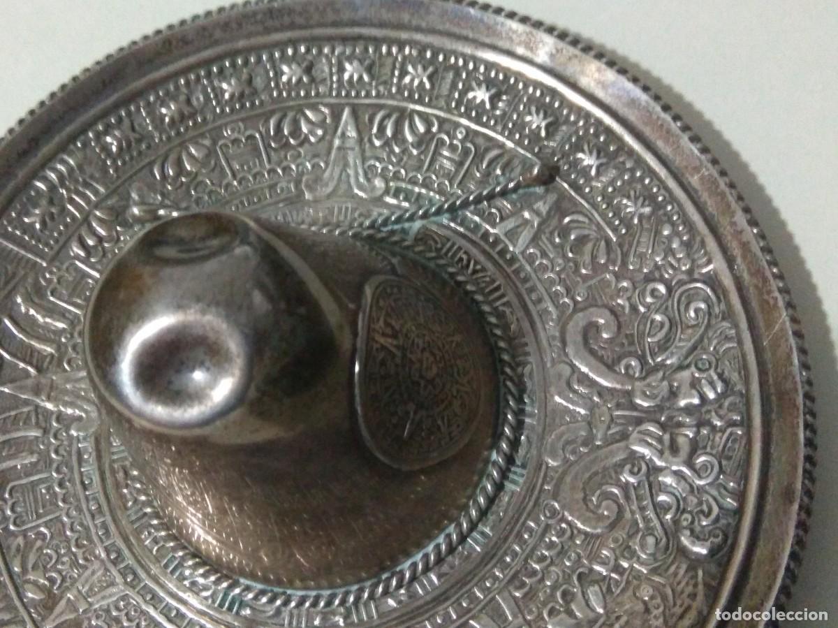Antig&uuml;edades: SOMBRERO MEXICANO DE PLATA (CON CONTRASTE). - Foto 4