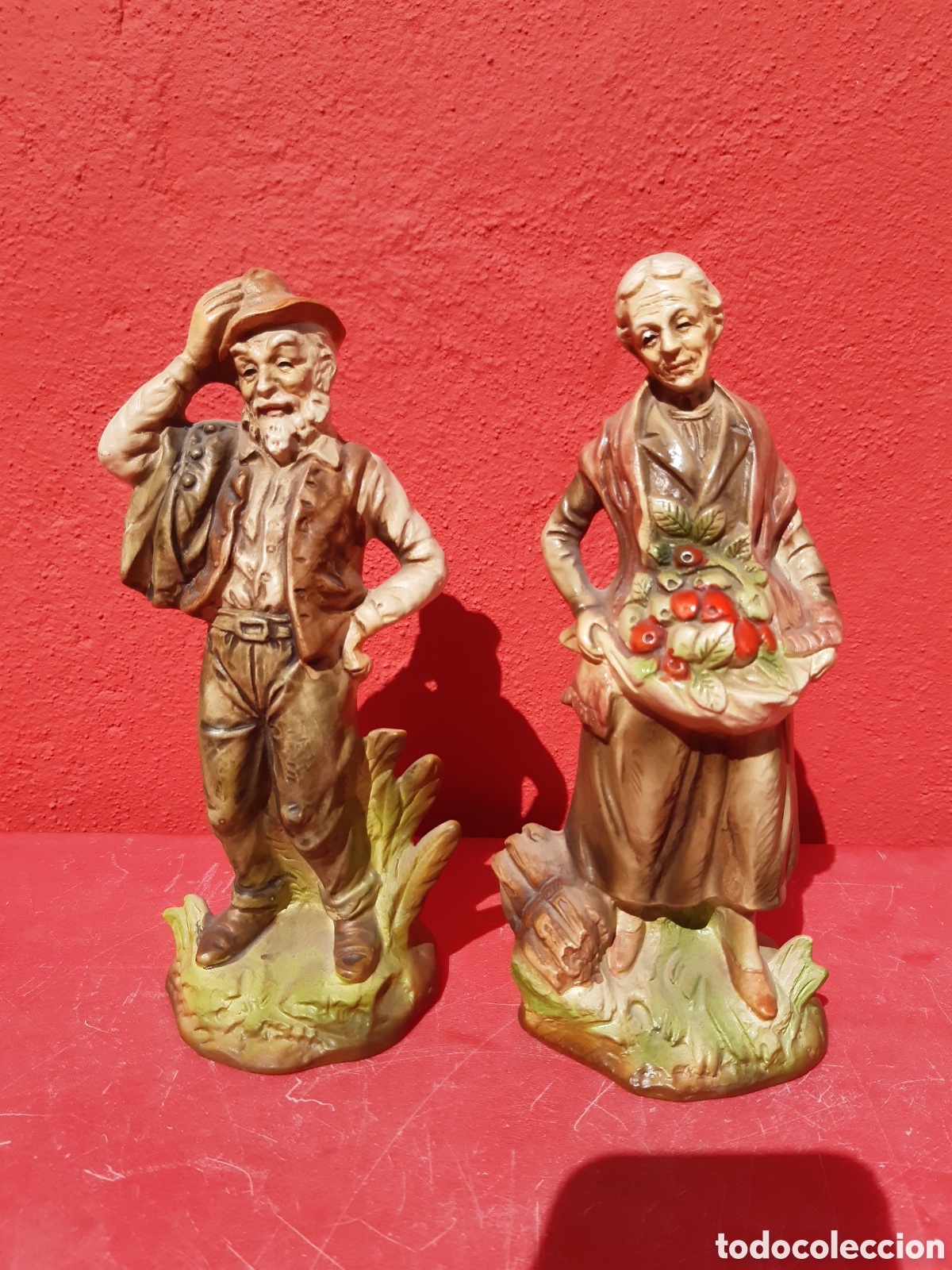 Antig&uuml;edades: FIGURAS DE DOS ANCIANOS LA MARCA JAPONESA EIHO - Foto 1