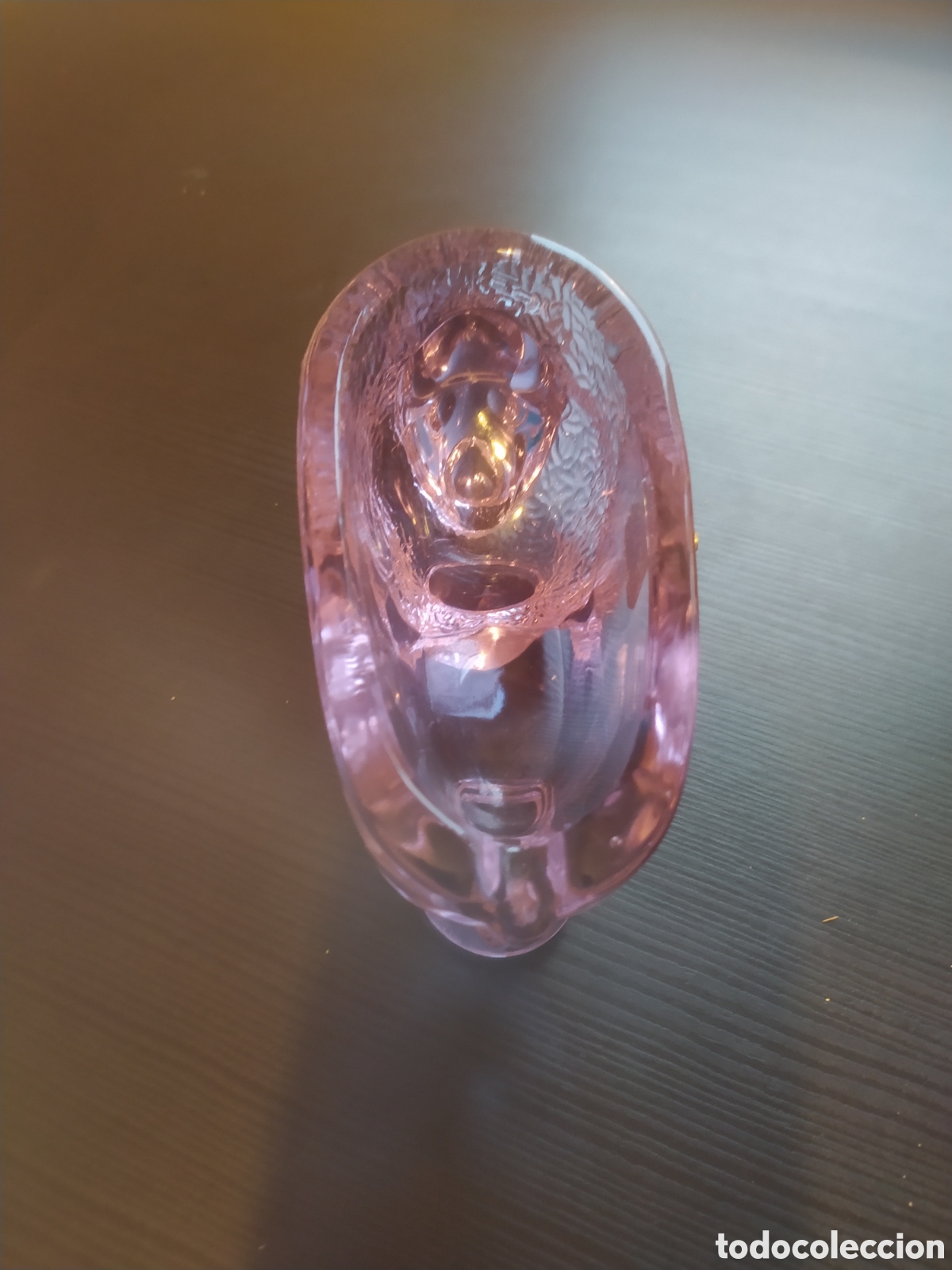 Antig&uuml;edades: Cenicero de cristal bisonte incrisa - Foto 2
