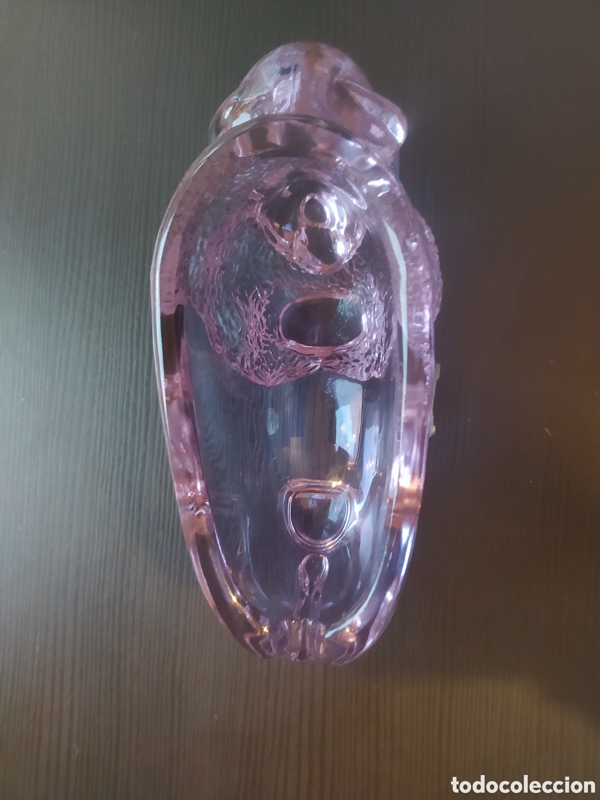 Antig&uuml;edades: Cenicero de cristal bisonte incrisa - Foto 5