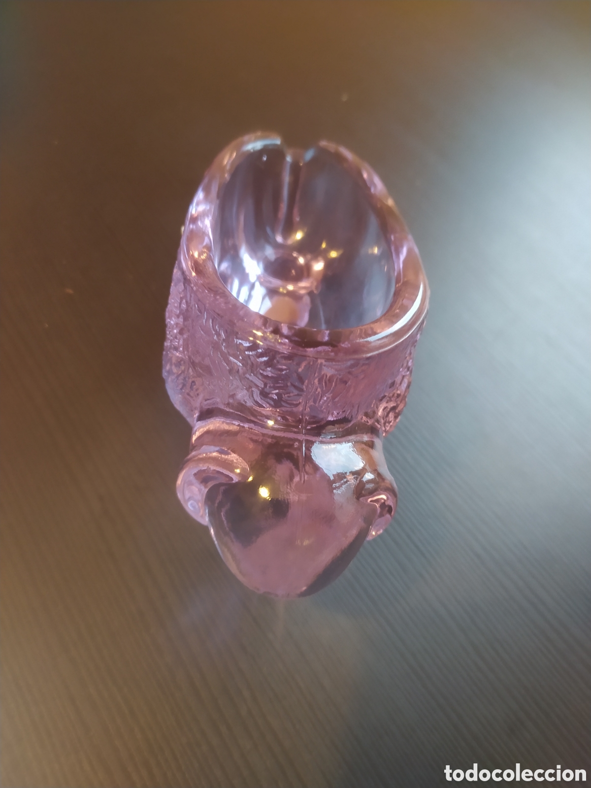 Antig&uuml;edades: Cenicero de cristal bisonte incrisa - Foto 6