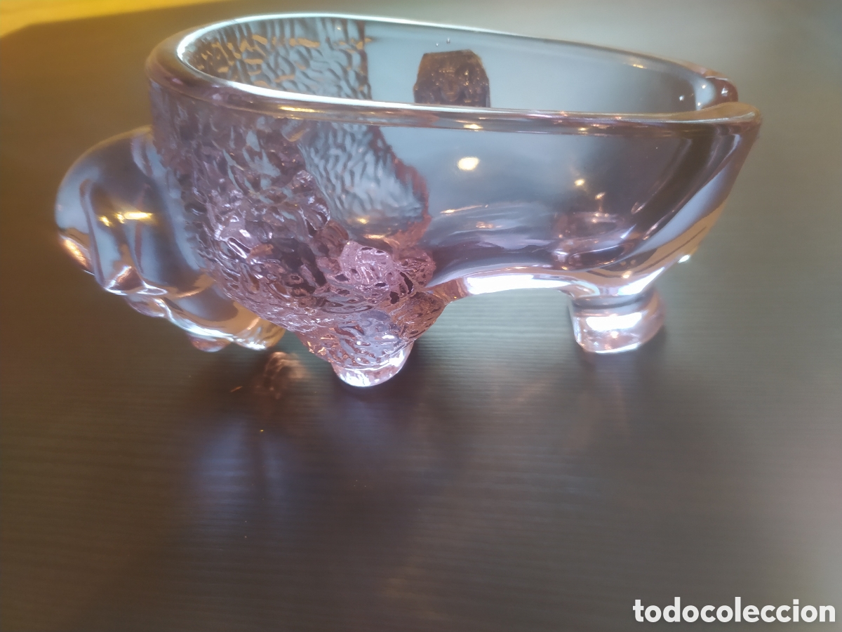 Antig&uuml;edades: Cenicero de cristal bisonte incrisa - Foto 7
