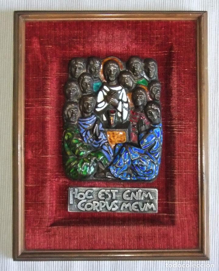 Antig&uuml;edades: ANTIGUO ESMALTE EN BRONCE DE LA &Uacute;LTIMA CENA - Foto 3