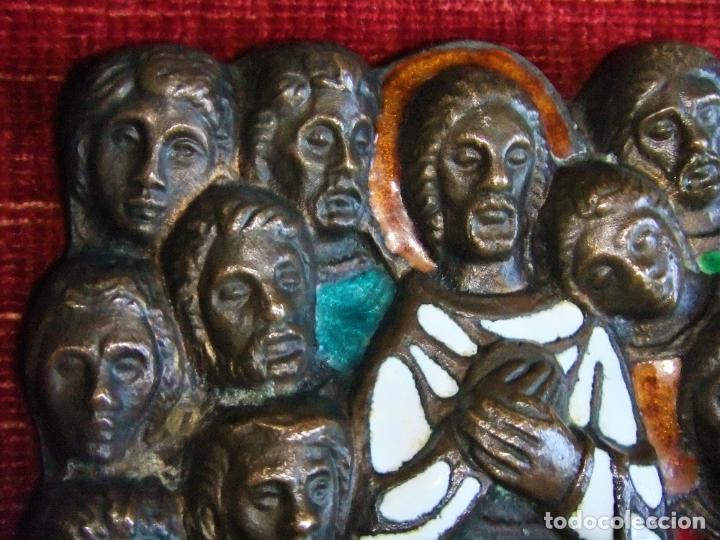 Antig&uuml;edades: ANTIGUO ESMALTE EN BRONCE DE LA &Uacute;LTIMA CENA - Foto 5