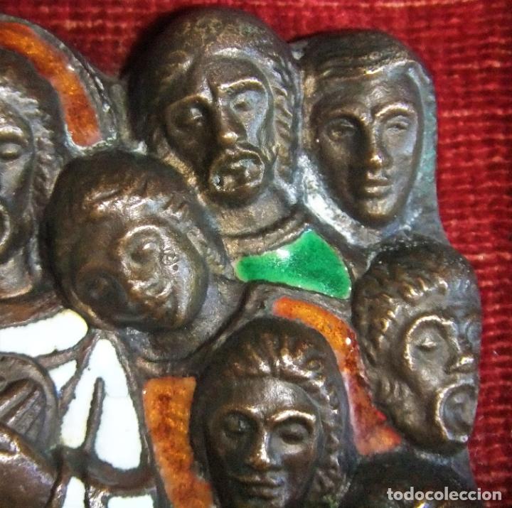 Antig&uuml;edades: ANTIGUO ESMALTE EN BRONCE DE LA &Uacute;LTIMA CENA - Foto 6