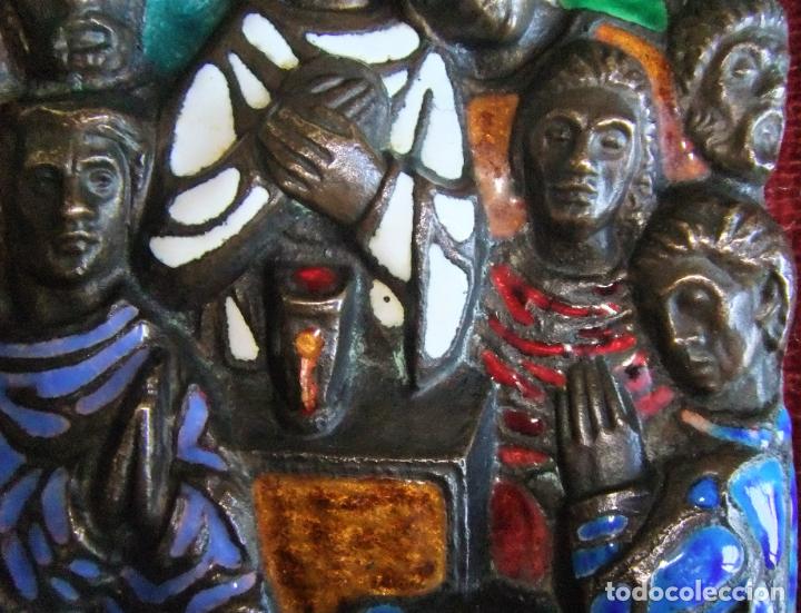 Antig&uuml;edades: ANTIGUO ESMALTE EN BRONCE DE LA &Uacute;LTIMA CENA - Foto 7