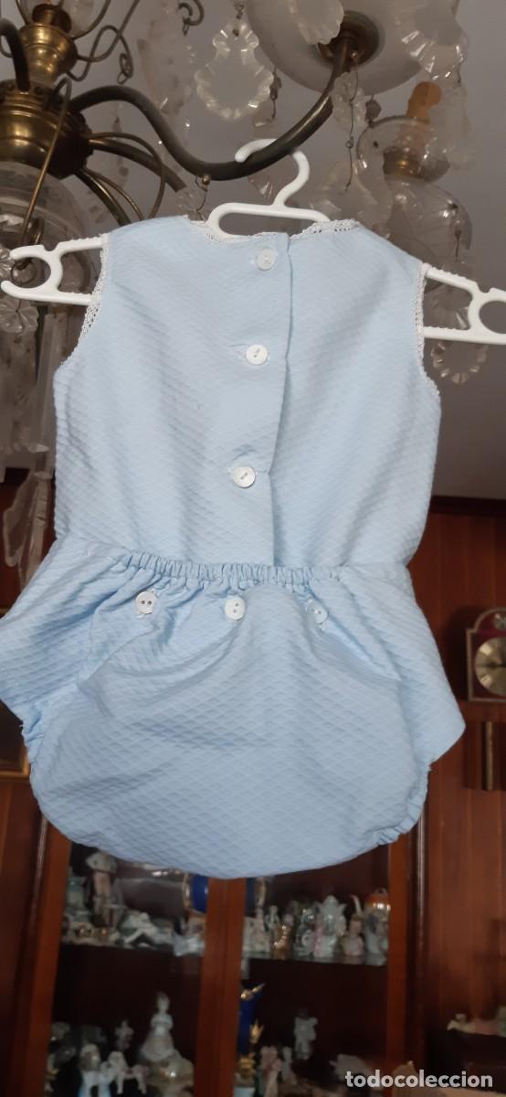 Antig&uuml;edades: BONITO PELELE CELESTE CON ENCAJE PARA BEB&Eacute; DE 0 MESES. - Foto 4