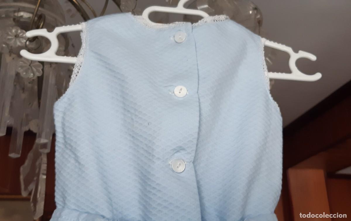 Antig&uuml;edades: BONITO PELELE CELESTE CON ENCAJE PARA BEB&Eacute; DE 0 MESES. - Foto 5