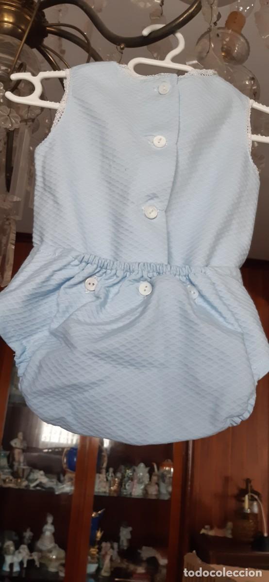 Antig&uuml;edades: BONITO PELELE CELESTE CON ENCAJE PARA BEB&Eacute; DE 0 MESES. - Foto 6