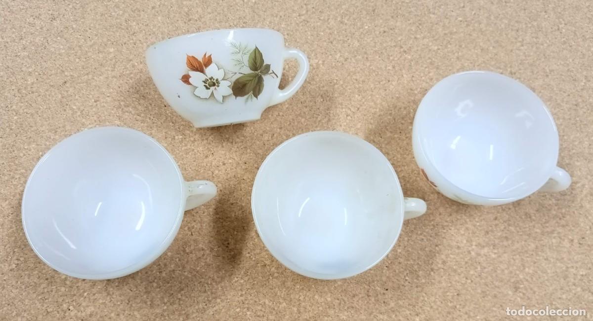 Antig&uuml;edades: Set 4 tazas Arcopal - Foto 2
