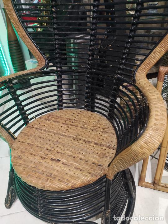 Antig&uuml;edades: Pareja de sillones Emanuelle en bamb&uacute; y rat&aacute;n - Foto 3
