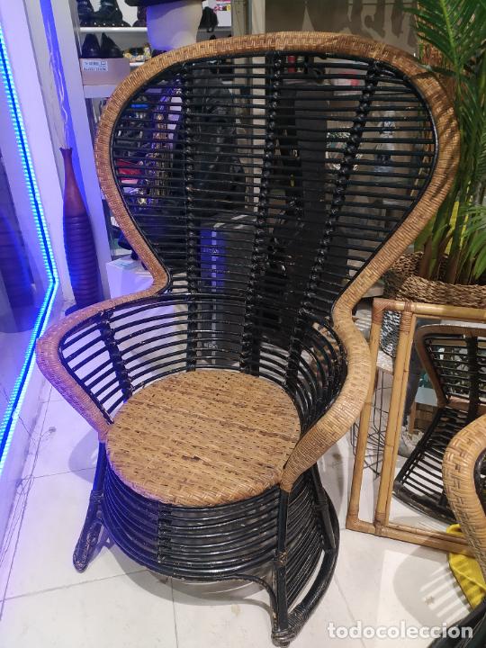 Antig&uuml;edades: Pareja de sillones Emanuelle en bamb&uacute; y rat&aacute;n - Foto 4