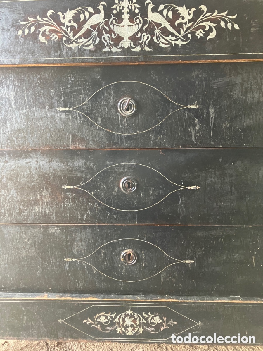 Antig&uuml;edades: C&oacute;moda con marqueteria de zinc - Foto 8