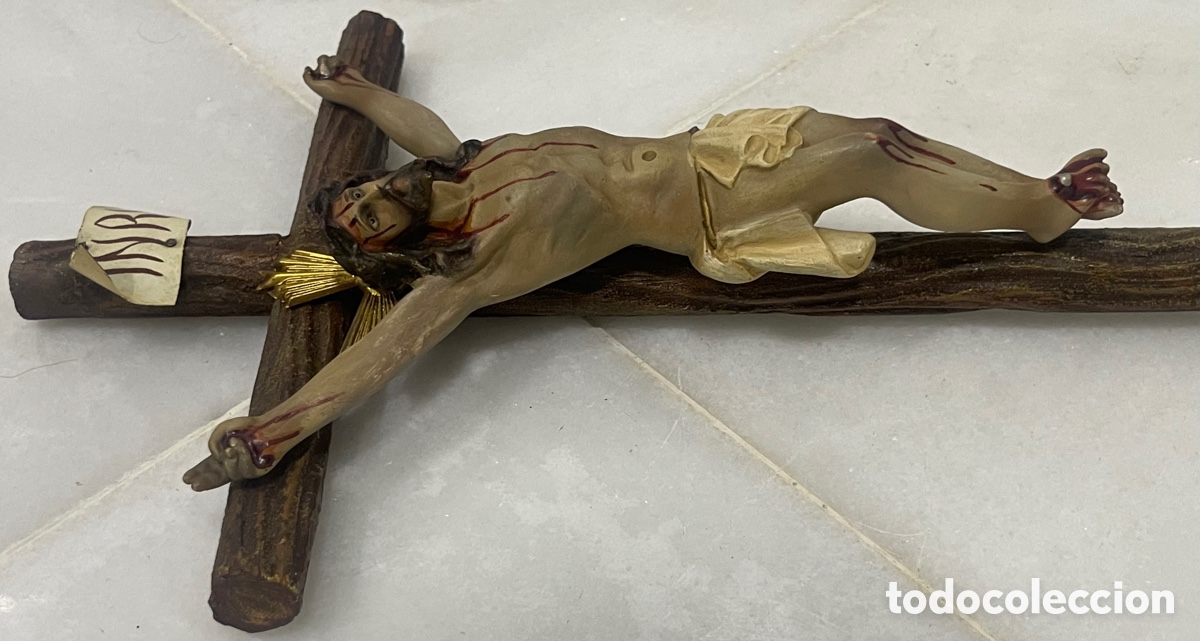 Antig&uuml;edades: ANTIGUO CRUCIFICADO SOBRE BASE DE MADERA - Foto 26