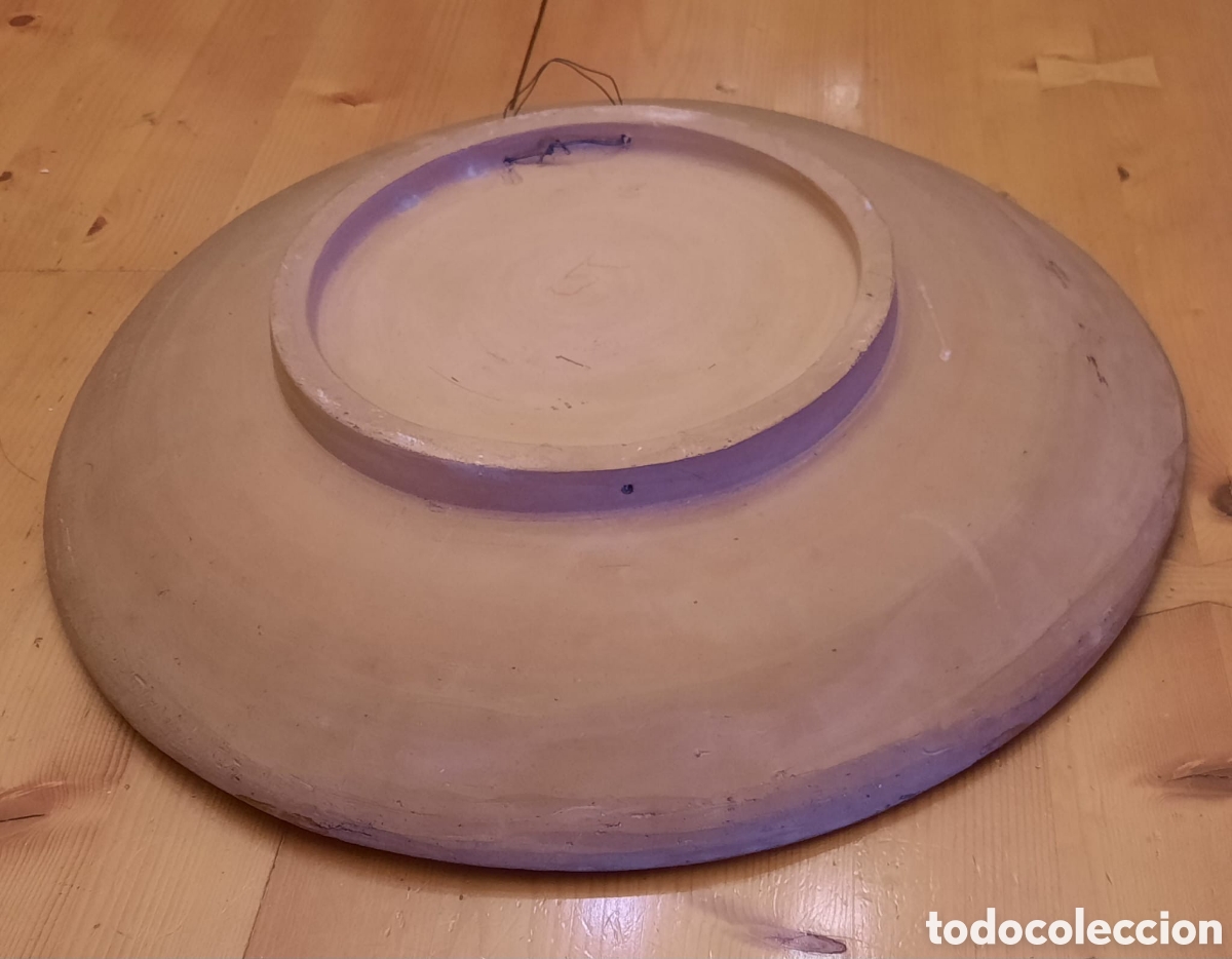 Antig&uuml;edades: Plato pintado a mano - Foto 3
