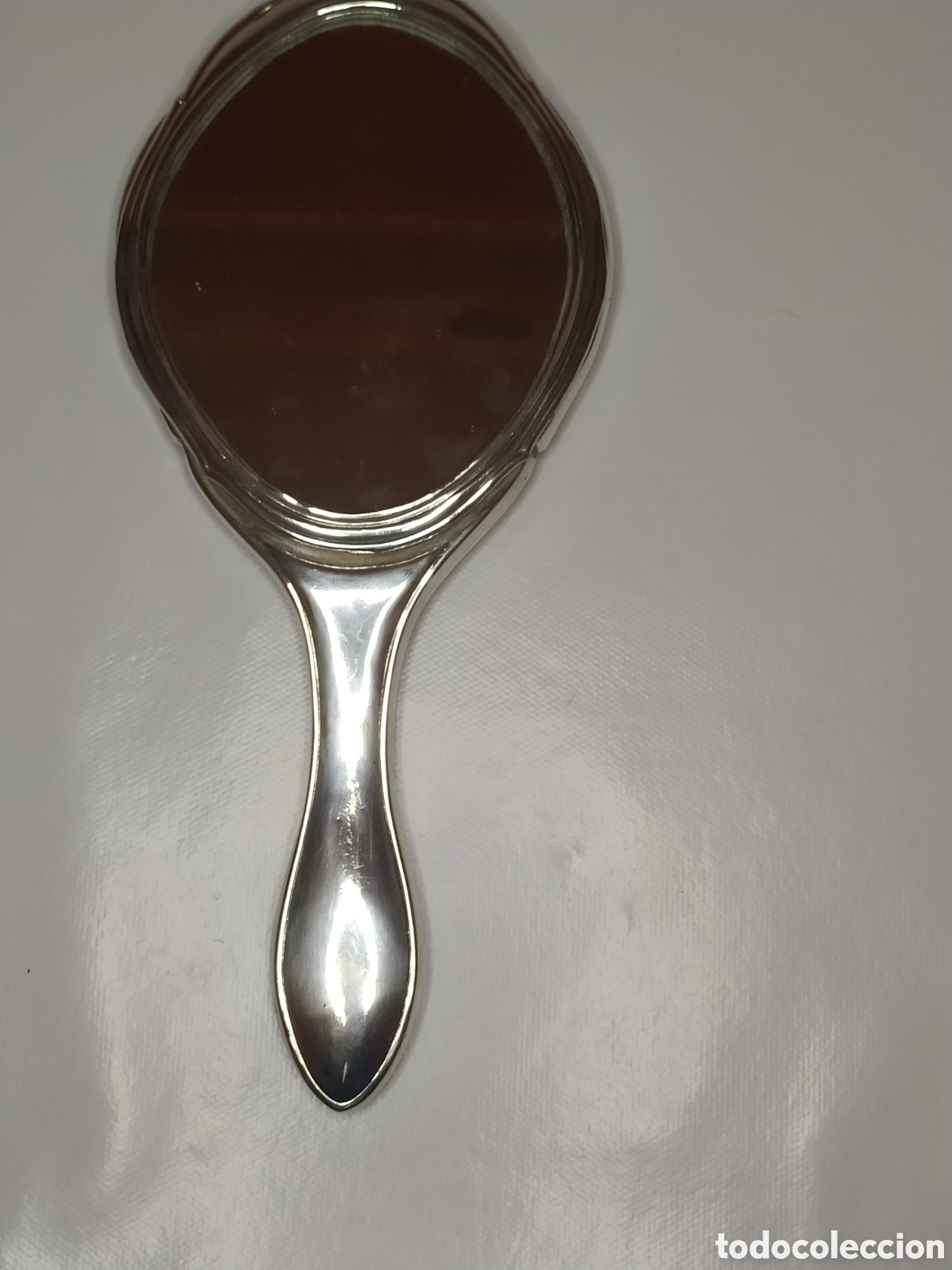 Antig&uuml;edades: Espejo de mano de plata - Foto 6
