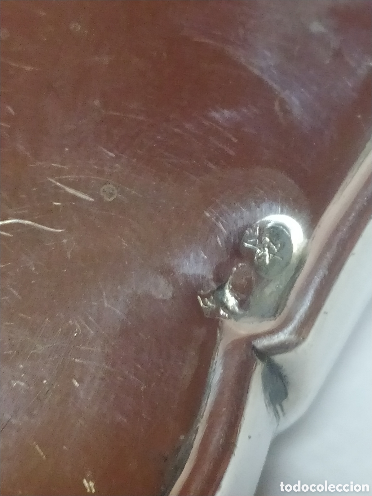 Antig&uuml;edades: Espejo de mano de plata - Foto 8