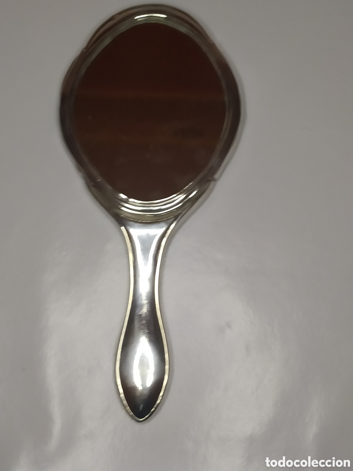 Antig&uuml;edades: Espejo de mano de plata - Foto 1