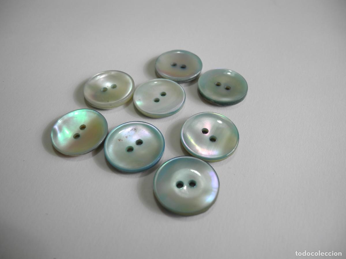 Antig&uuml;edades: 8 botones de n&aacute;car. Di&aacute;metro 1,7cm - Foto 2