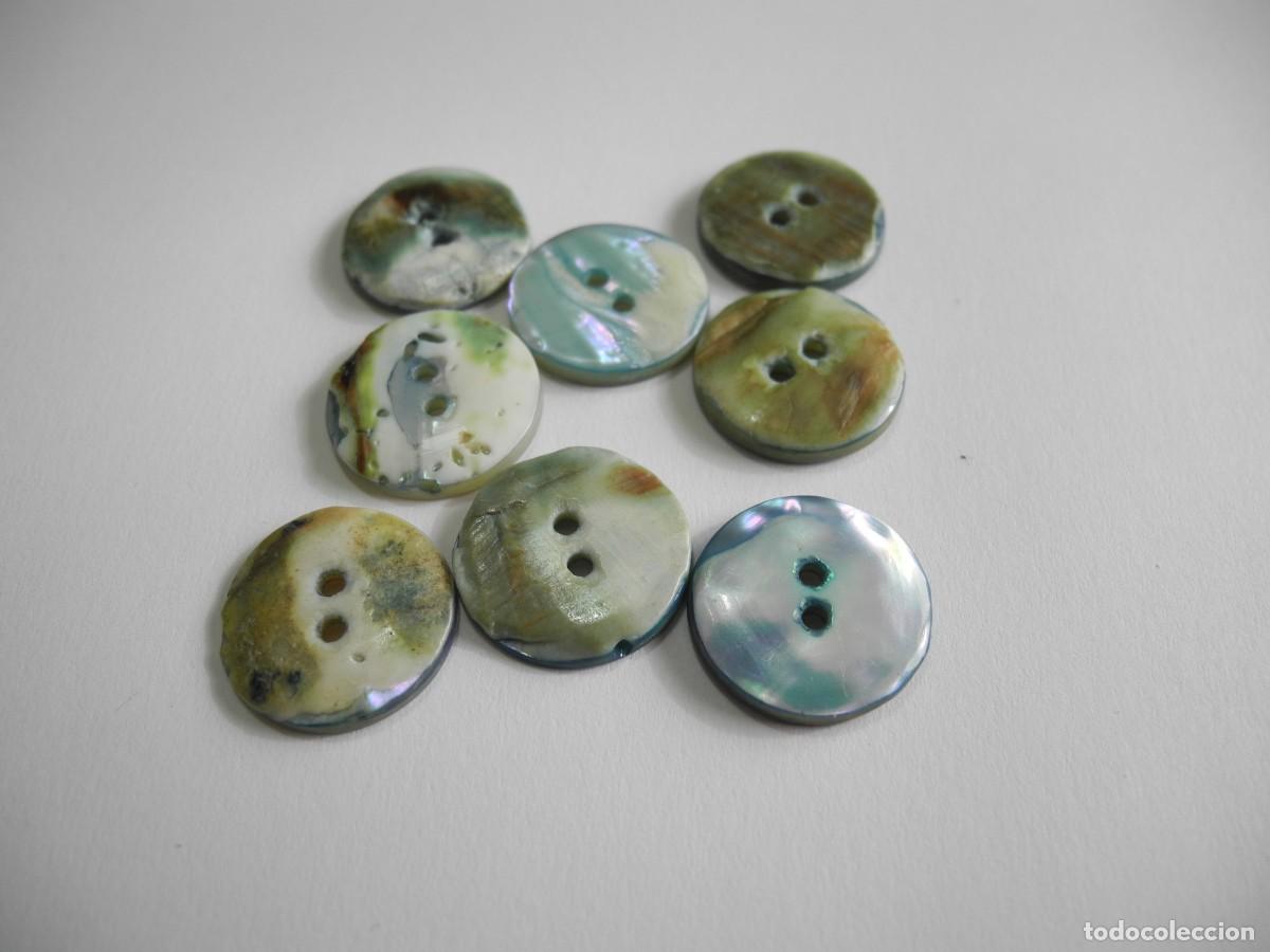 Antig&uuml;edades: 8 botones de n&aacute;car. Di&aacute;metro 1,7cm - Foto 3
