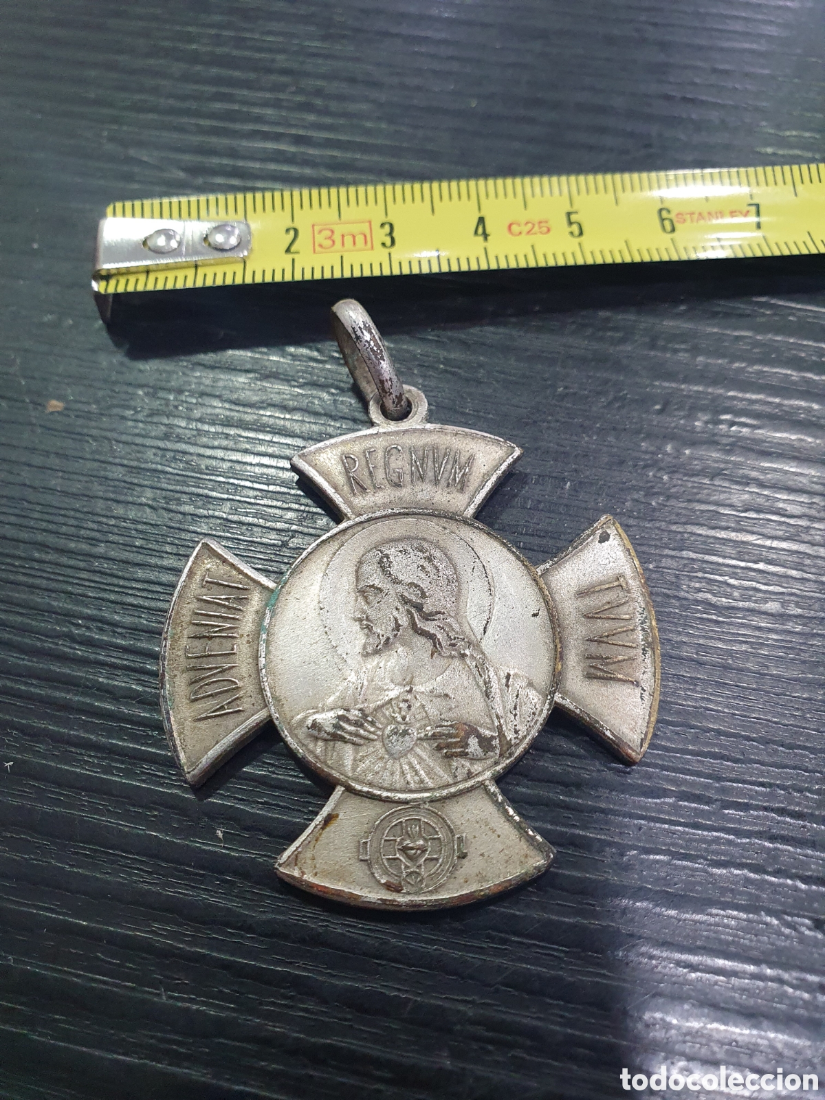 Antig&uuml;edades: Medalla cruzada eucar&iacute;stica. (L119) - Foto 3