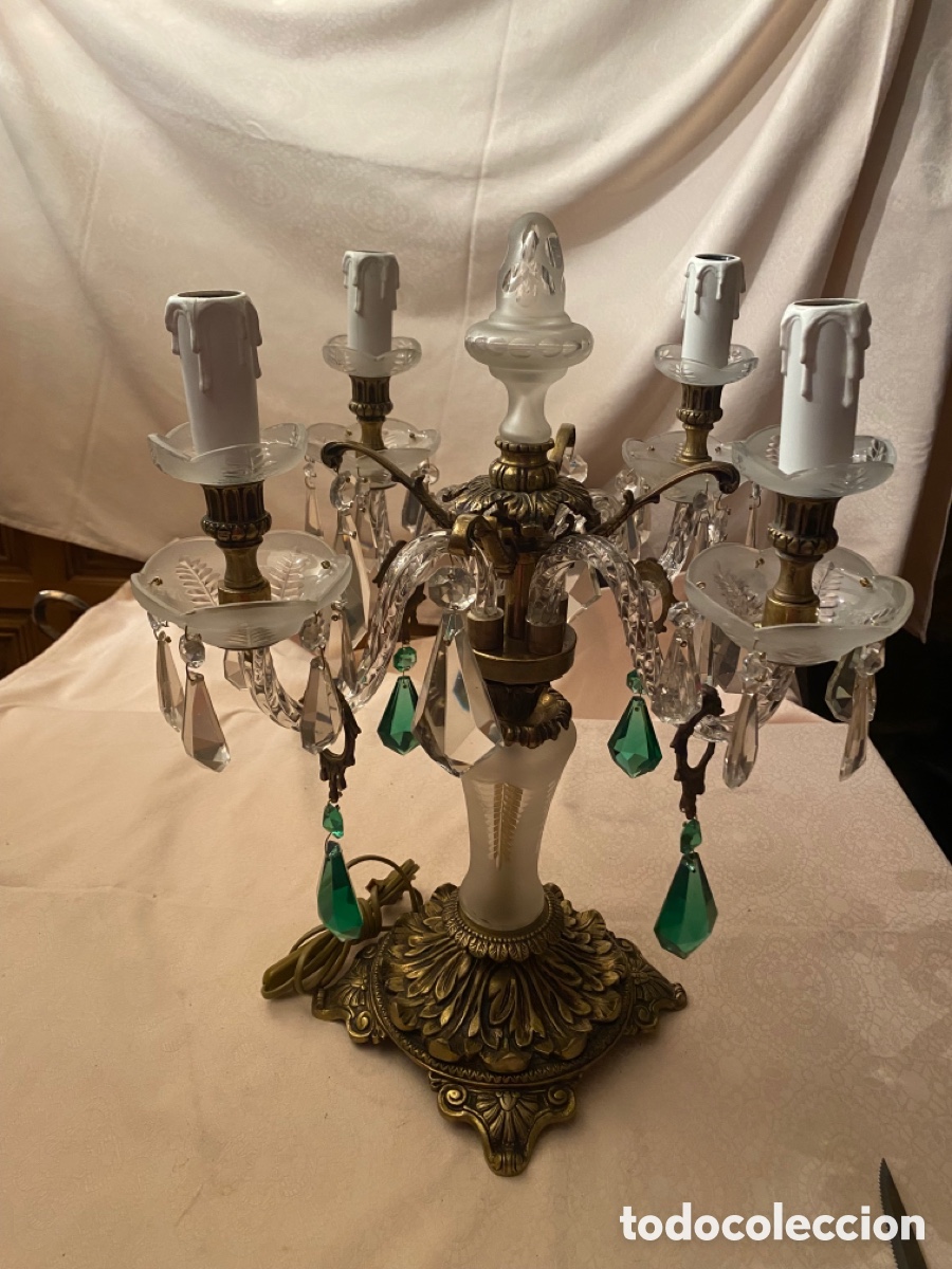 Antig&uuml;edades: Candelabro 4 brazos antiguo - Foto 2