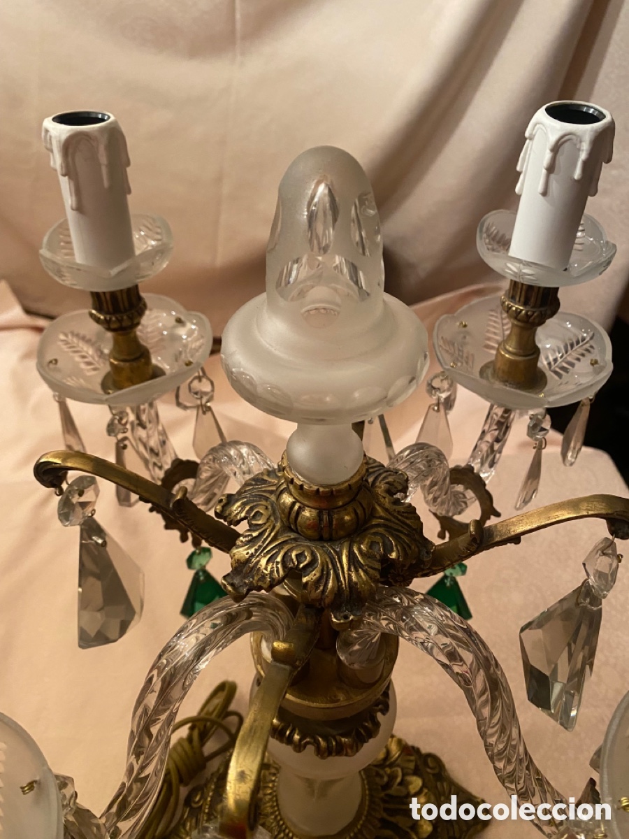 Antig&uuml;edades: Candelabro 4 brazos antiguo - Foto 4