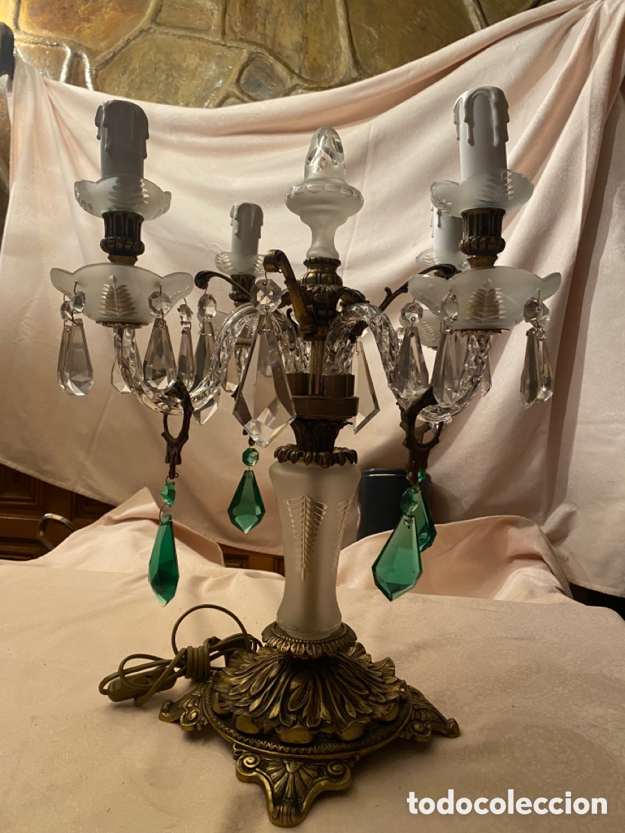Antig&uuml;edades: Candelabro 4 brazos antiguo - Foto 7