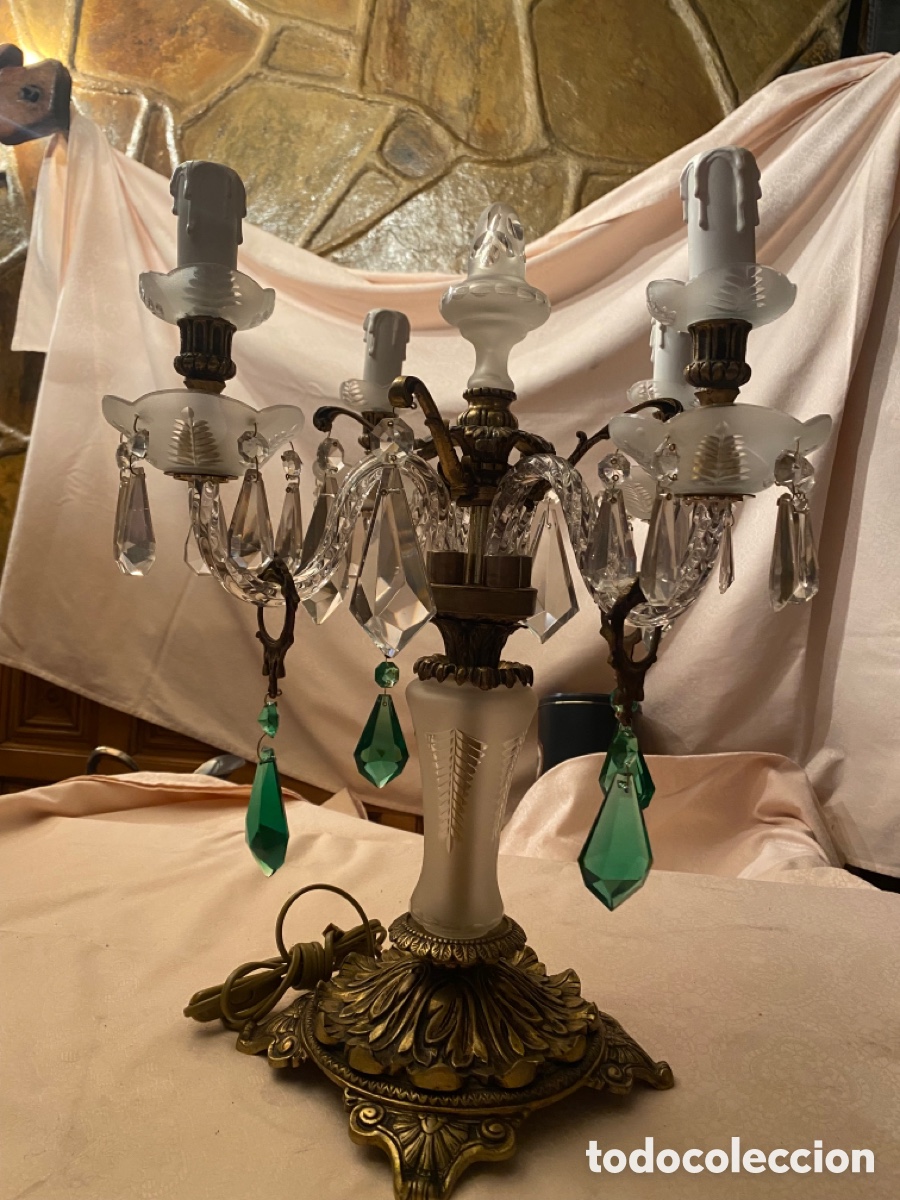 Antig&uuml;edades: Candelabro 4 brazos antiguo - Foto 1