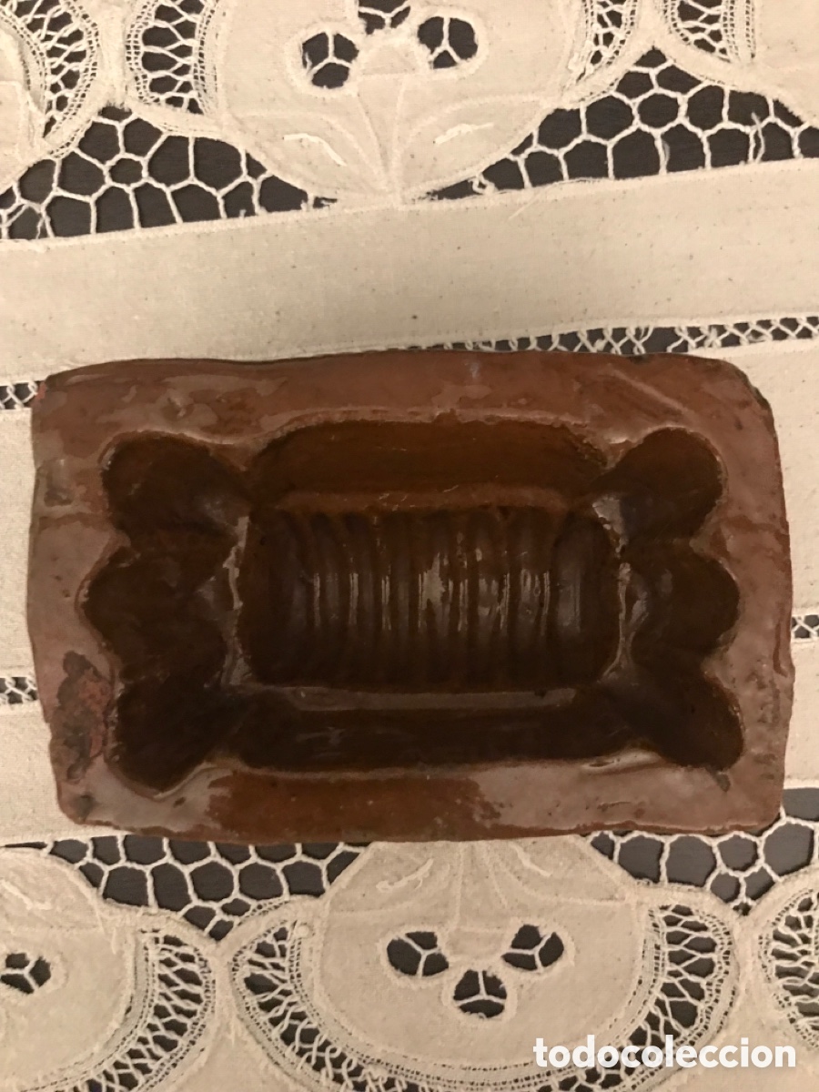 Antig&uuml;edades: MOLDE ANTIGUO DE BARRO ESMALTADO- DULCE DE MEMBRILLO - Foto 5