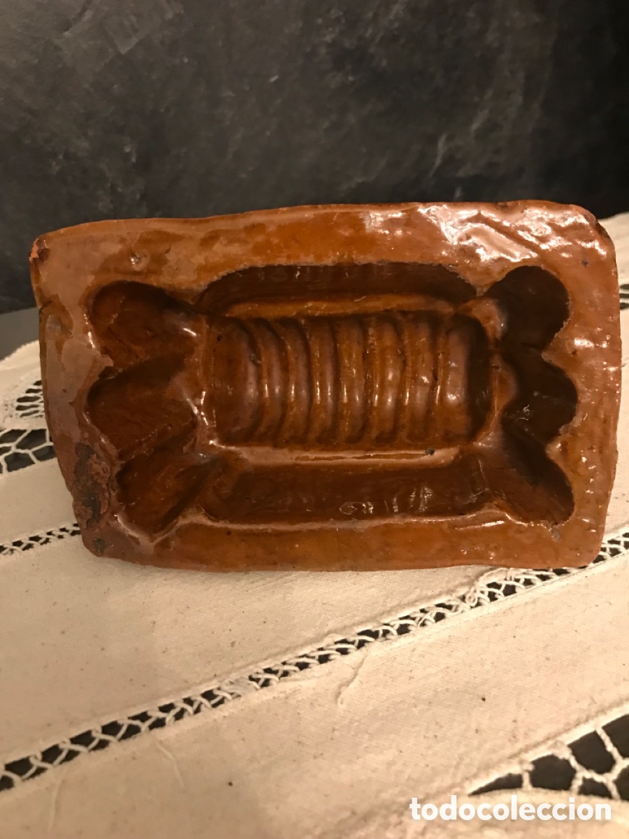 Antig&uuml;edades: MOLDE ANTIGUO DE BARRO ESMALTADO- DULCE DE MEMBRILLO - Foto 2