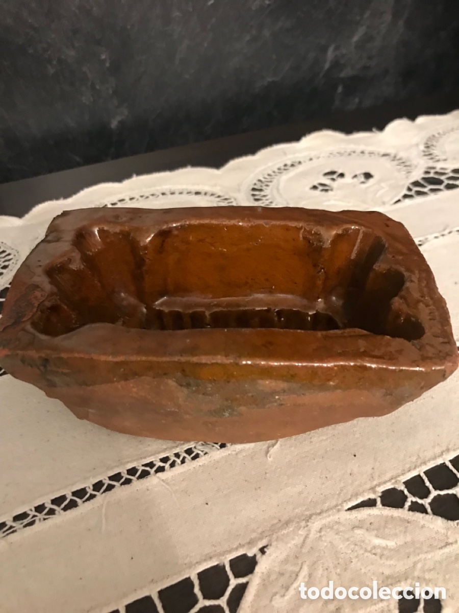 Antig&uuml;edades: MOLDE ANTIGUO DE BARRO ESMALTADO- DULCE DE MEMBRILLO - Foto 9
