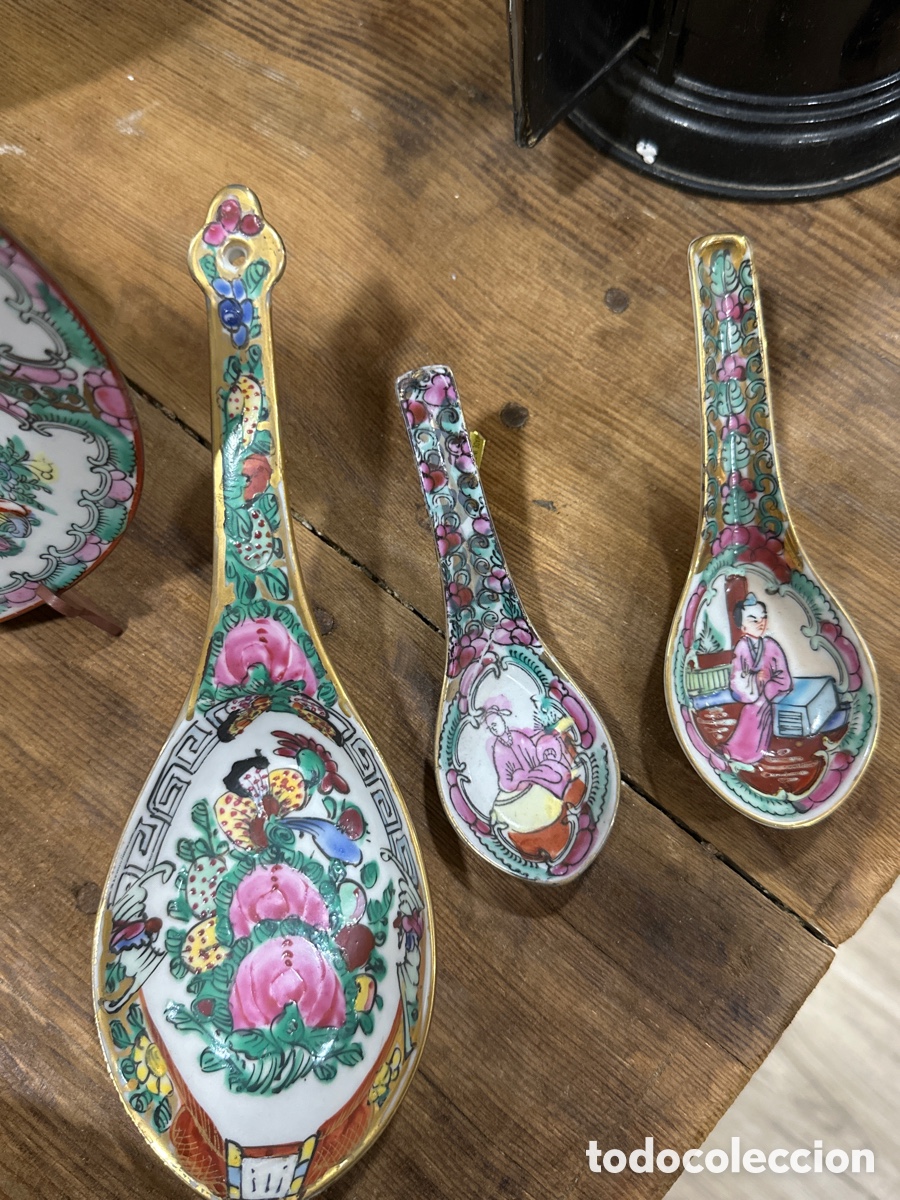 Antig&uuml;edades: Lote de 3 cuchara de Macao - Foto 2