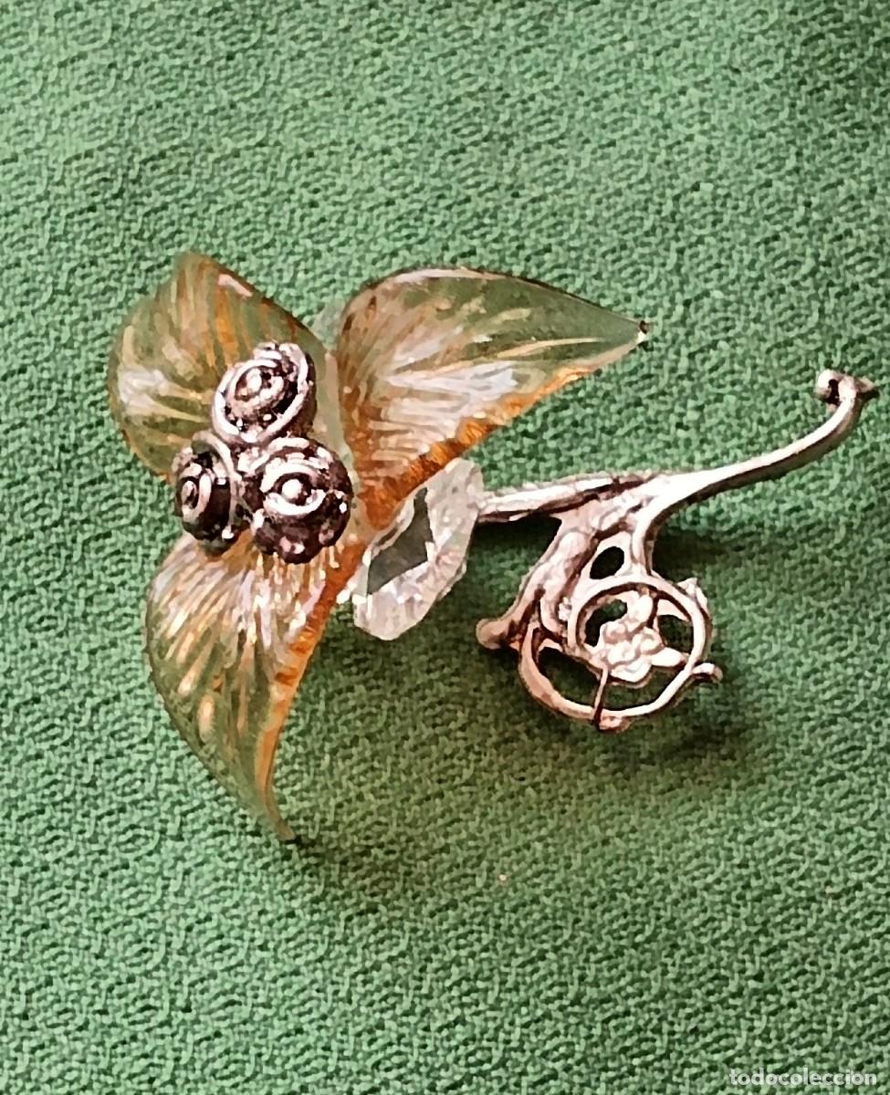 Antig&uuml;edades: Flor de coleccion de cristal y plata - Foto 1