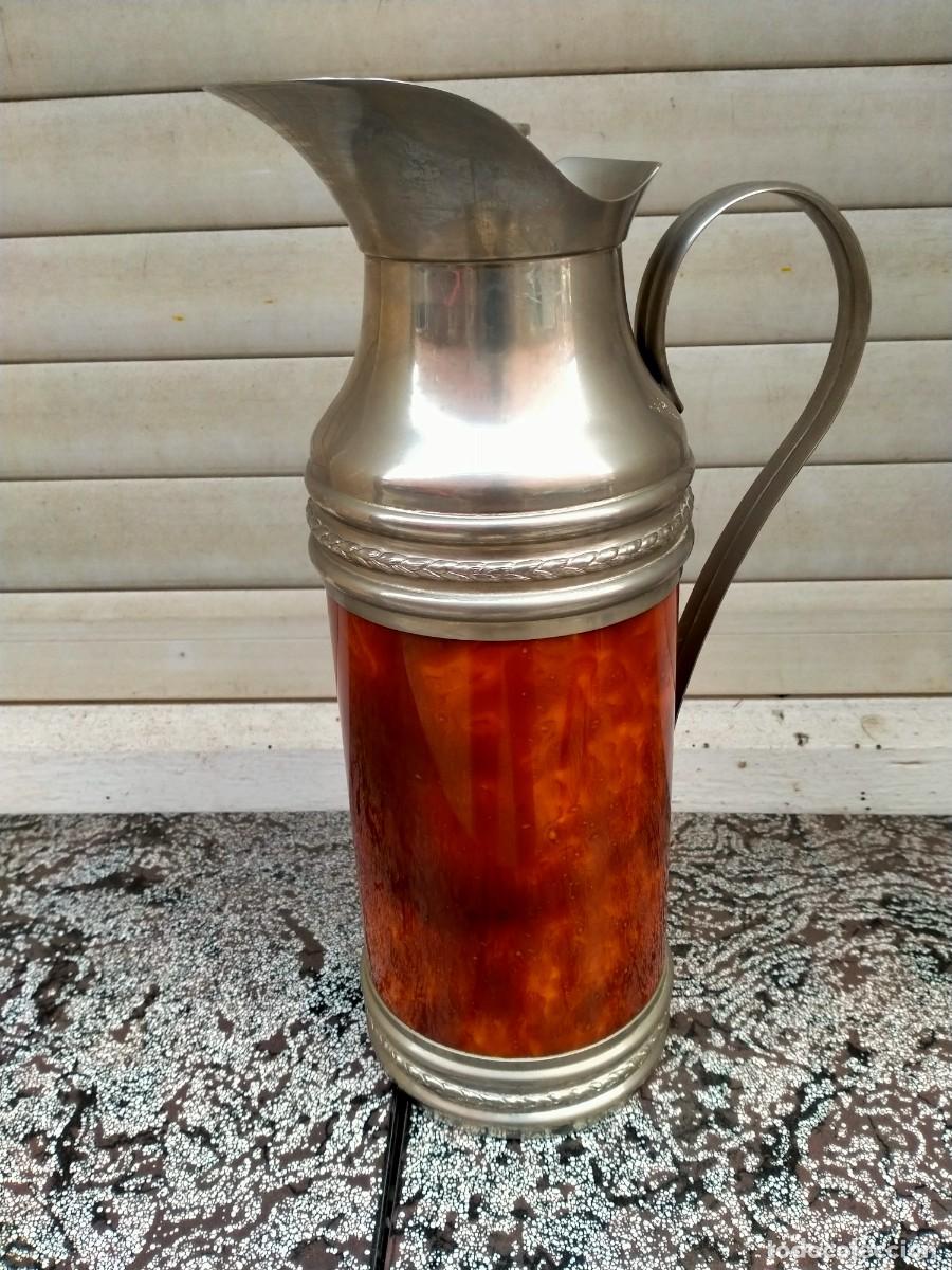 Antig&uuml;edades: ANTIGUO TERMO EN ALPACA PLATEADA - Foto 1