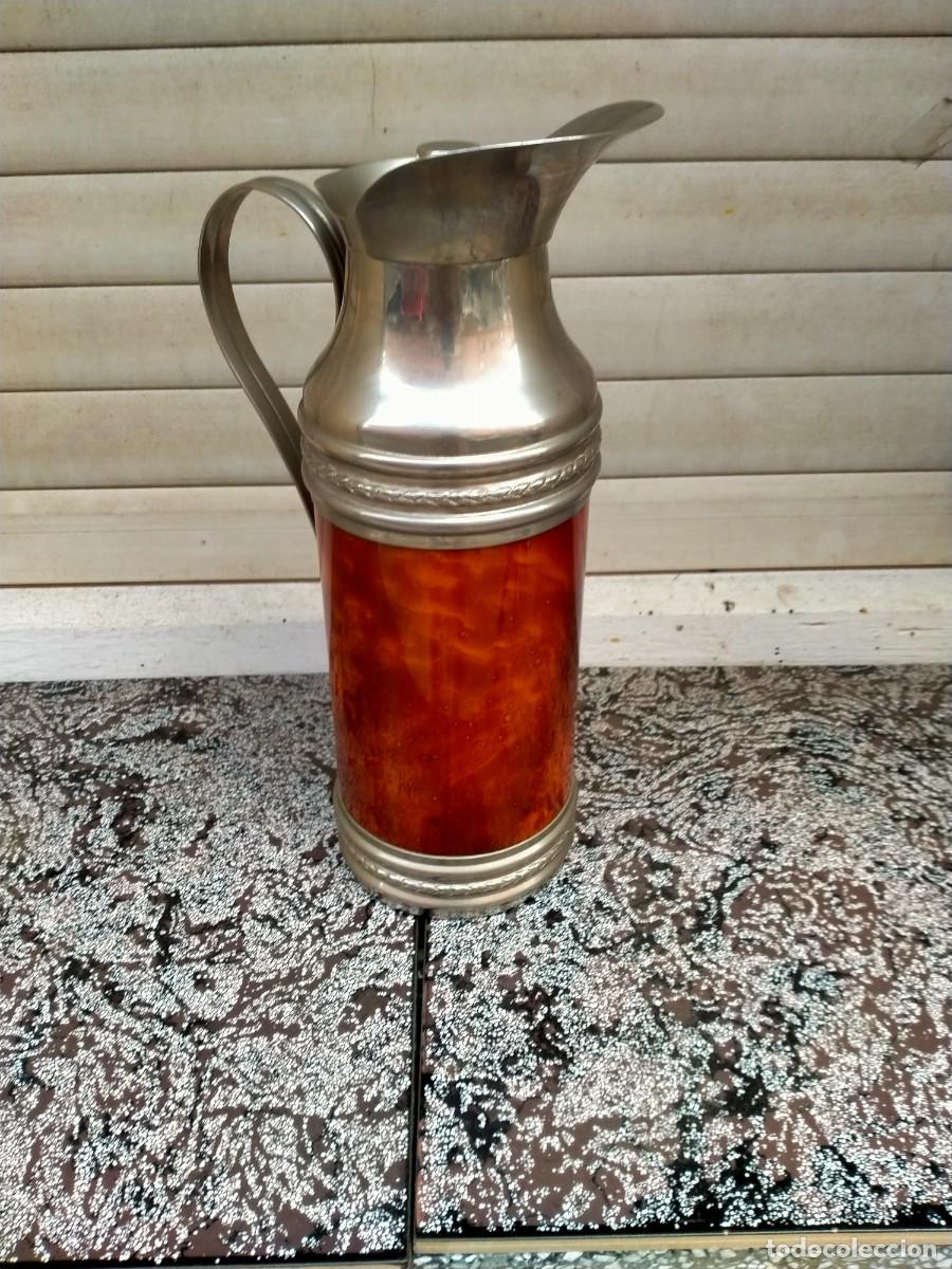 Antig&uuml;edades: ANTIGUO TERMO EN ALPACA PLATEADA - Foto 4